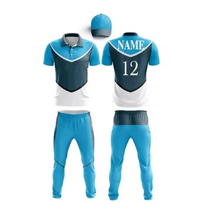 Uniformes de cricket d'été de qualité supérieure 100% polyester, séchage rapide, respirants, couleurs personnalisées, noms d'équipe, impression par sublimation, créez votre design - Product Image 3