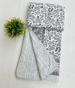 100% Cotton Hand <b>Block</b> Printed Single <b>Bed</b> Dohar Artisan Made Handmade Traditional Hand Crafted 100% Cotton Reversible Dohar - Product Image 6