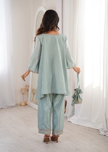 Indian Traditional Ethnic Salwar Kameez Real Mirror Work for Wedding Every Occasion Women Fancy Wear Georgette Silk Low Price - Product Image 4