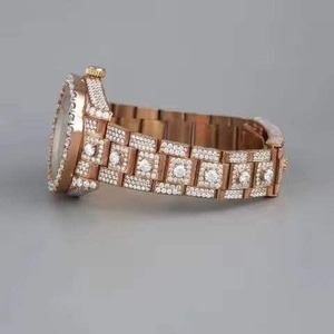 Fully Diamond Watches VVS Moissanite Hip Hop Iced Out Watch for Men From Indian Supplier Custom Luxury Steel Watches - Product Image 3