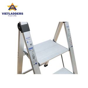 Escalera Doméstica Delgada de Aluminio NKVL-4SL Hanoi, de 4 Peldaños, Ancha, para Montar en la Puerta o la Pared, Diseño Moderno, Multifuncional, para Almacenamiento - Product Image 5