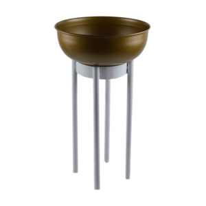 Jardinières en métal noir thermolaqué, design pour décoration de table, jardinières pour salon, pots de fleurs en métal - Product Image 6