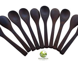 Cuillère en bois de coco écologique à manche court, taille personnalisable, style moderne, pour service de fête, fabriquée au Vietnam - Product Image 3