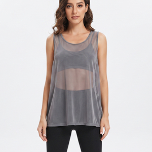 Débardeur transparent en maille pour femme, coupe ample, 100 % polyester, séchage rapide, idéal pour l'été - Product Image 6