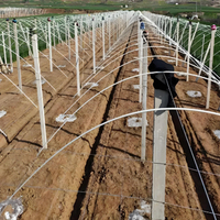 Tiges en fibre de verre pultrudées flexibles pour le soutien des tunnels de jardin et des serres
