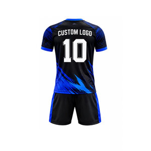 Maillot de football personnalisé pour homme, uniforme personnalisé, nom et numéro de l'équipe, impression par sublimation, séchage rapide, tricoté, 100% polyester, unisexe, adulte - Product Image 2