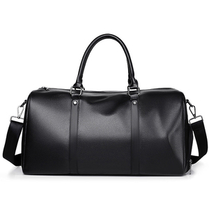 Sac de voyage unisexe en cuir PU avec bandoulière réglable, grande capacité, fermeture éclair pour les voyages - Product Image 1
