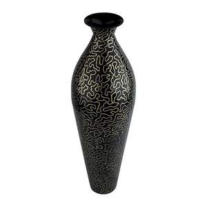 Vase de sol en métal contemporain avec motif abstrait, fait main pour la décoration de la maison au meilleur prix - Product Image 2