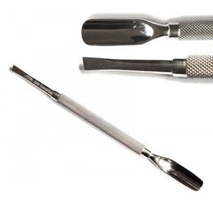 Spatule à cuticules professionnelle en acier inoxydable pour manucure, outil double creux pour nettoyage, repousse et façonnage des ongles - Product Image 4