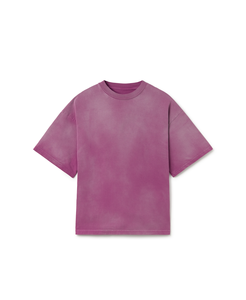 T-shirt à manches courtes pour homme, violet, avec imprimé palmier et cœur, design New York, décontracté, col rond, coupe classique, en jersey de coton - Product Image 1