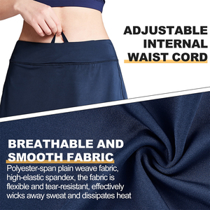 High Quality <b>Women's</b> Sports <b>Skirts</b> Moisture-Wicking High Waist Adjustable Internal Waste <b>Cord</b> Front Tennis <b>Skirts</b> - Product Image 6