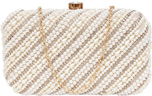 Monedero de mano pequeño multicolor de moda con bordado de perlas y cuentas para fiesta - Product Image 5