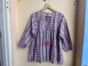 Vestido largo maxi con estampado floral y cuello pronunciado con cordón, estampado a mano, para mujer, novedad 2026, superventas - Product Image 2