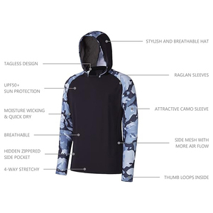 Sudadera con Capucha Eco Blend Camo para Hombre, Sudadera con Capucha de Algodón Reciclado y Poliéster, Diseño Sostenible con Cordón Ajustable - Product Image 5