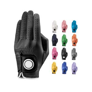 Gants de golf pour homme avec logo personnalisé, gants de sport respirants en cuir de mouton véritable Cabretta pour la main gauche - Product Image 6