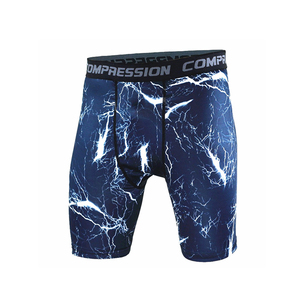 Shorts de compression pour homme, noir et rouge, séchage rapide, taille élastique, sportifs, en toile tricotée, avec cordon de serrage, mi-longs, 100% coton - Product Image 5
