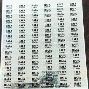 Silver Waterproof Holographic <b>Sticker</b> with Custom Thermal Printing - Product Image 1