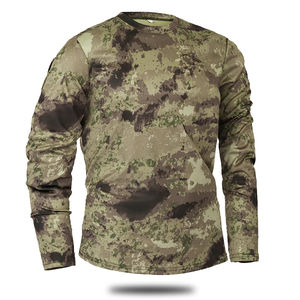 Nueva Camiseta de Hombre Estilo Safari para Otoño, Teñida con Técnica Tie Dye, Manga Larga, Transpirable, Tejida, ODM, de Secado Rápido y Antiarrugas - Product Image 2