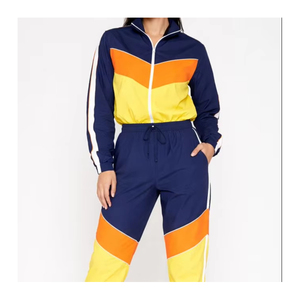 Conjunto Deportivo de Mujer con Bloques de Color, Manga Larga, Transpirable, Corte Regular, Ropa Casual de Primavera - Product Image 4