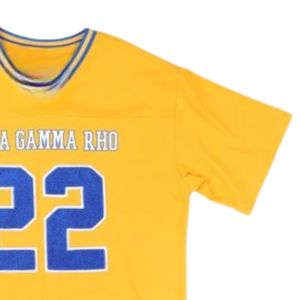 เสื้อยืดฟุตบอลโอเวอร์ไซส์สำหรับผู้หญิง แขนสั้น คอกลม ลายกรีก ตัวอักษรกราฟิก ทรงหลวม สไตล์ลำลอง สำหรับวิทยาลัย - Product Image 6