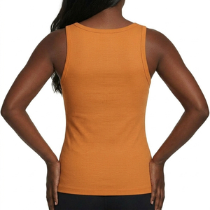 Camiseta sin mangas acanalada para mujer, diseño elegante, tela de primera calidad, ajuste cómodo, top sin mangas para mujer, para uso informal, fiestas, viajes - Product Image 4