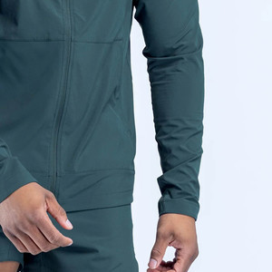 OEM Custom Logo Green Full Zip Up Men's <b>Jackets</b> Breathable Lightweight Polyester Fabric Streetwear & Gym <b>Workout</b> <b>Jacket</b> For Men - Product Image 5