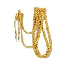 Aiguillette Ceremonial Dorada Hecha a Medida 2026, Cordón de Hombro de Color Personalizado para Uniforme Ceremonial - Product Image 2