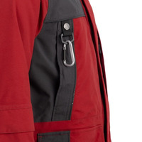 Veste imperméable à capuche pour homme, rouge, à coque rigide, fermeture éclair longue, avec poches, coupe régulière, pour l'hiver, utilisation en extérieur
