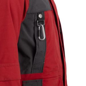 Veste imperméable à capuche pour homme, rouge, à coque rigide, fermeture éclair longue, avec poches, coupe régulière, pour l'hiver, utilisation en extérieur - Product Image 3