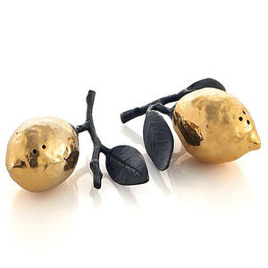 Nouvelle collection décorative : Moulin à épices et herbes, accessoires de cuisine, design noir à motifs végétaux, outils pour sel et poivre - Product Image 1