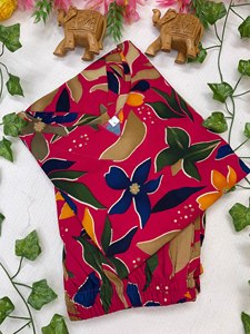 Ensemble coordonné en rayonne et coton avec Kurti et Palazzo imprimés à la feuille d'or pour femme - Product Image 5