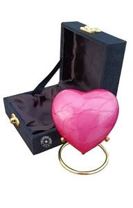 Black Heart Shaped Cremation Urn with Metal Stand for <b>Pet</b> <b>Ashes</b> Custom Design Classic <b>Keepsake</b> Heart Urn - Product Image 6