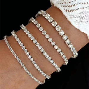 Pulsera de Moissanita, Alternativa al Diamante, Plata de Ley, Moissanita Certificada, Regalo de Compromiso, Joyería Fina - Product Image 2