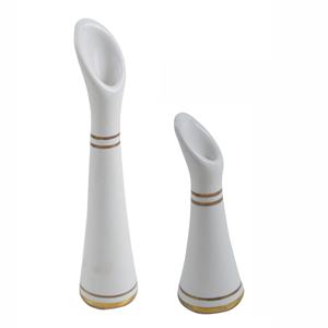 Vase à fleurs en céramique blanche 1 pièce, décoration de Table et décoration Festive maison, pour un mariage - Product Image 3