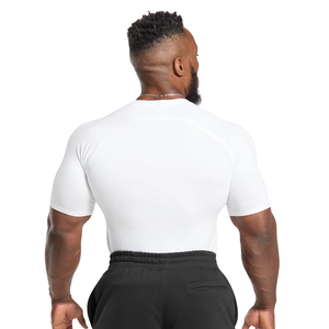 Camiseta Deportiva de Manga Corta para Hombre, Personalizable, Compresión, Corte Ajustado, Color Sólido, para Gimnasio y Uso Diario, 240g, Secado Rápido, Transpirable - Product Image 2