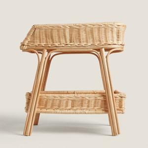 Handwoven rattan dolls changing <b>table</b> <b>toddler</b> toy change <b>tables</b> wholesale doll accessories - Product Image 2