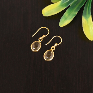 Natural Lemon Quartz Gemstone 925 Sterling <b>Silver</b> <b>Dangle</b> <b>Earrings</b> for Women - Product Image 3