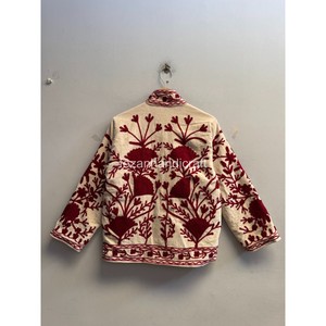 Unisex <b>Women</b> <b>Velvet</b> Jacket Boho Suzani Jacket Floral Embroidery Jacket Inside Cotton Lining Winter Jacket - Product Image 1