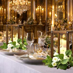 Portavelas de madera estilo vintage para centros de mesa, artesanías de madera, cajas de madera y letreros de pared - Product Image 2