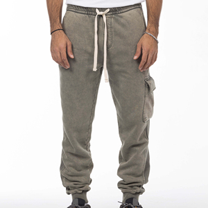 Pantalon de jogging ample en coton mi-lourd multi-poches pour homme, style hip-hop, nouvelle collection hiver 2026 de Clush Industries - Product Image 1