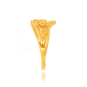 Wavy Love <b>Gold</b> Ring The Majestic <b>Gold</b> <b>Ribbon</b> Ring Intricate Latticework Smooth Edges Timeless Glamour - Product Image 3