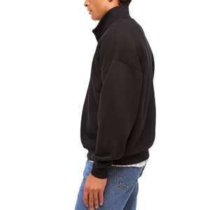 Sudadera con Capucha Negra Personalizada para Hombre, Corte Regular, Logotipo Impreso, Forro Polar, Cuello Alto Informal, Ropa de Invierno - Product Image 2