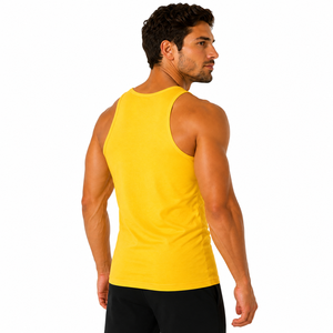Débardeur Homme Haute Qualité en Coton Côtelé Élastique Coupe Slim Col Rond Sans Manches pour Entraînement et Sport – Débardeur Uni pour Homme - Product Image 4