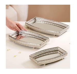 Plateau de service en acier inoxydable de qualité supérieure Plateau de service en métal en aluminium à usages multiples pour les restaurants et la restauration - Product Image 4