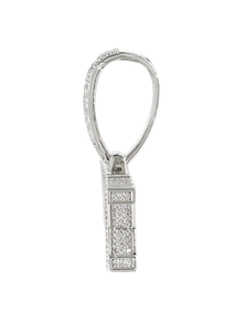 Colgante de Hip Hop con Moissanita, Personalizado con Letra Inicial, Chapado en Plata 925, Colgante de Moissanita para Hombre, Estilo Rapper, Brillante - Product Image 5