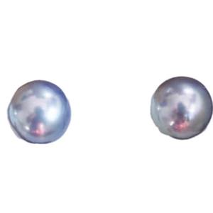 Boucles d'oreilles en perles vertes de paon exquises de style Ba, 925, cercle parfait, taille 10-9 mm, presque parfaites avec une forte luminosité - Product Image 5