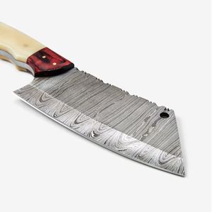 Cuchillo de Cocina Profesional, Hoja de Acero de Damasco, Hecho a Mano, Forjado a Mano, Estilo Vintage, Mango de Madera Ambidiestro, Cuchillo de Cocina al por Mayor - Product Image 4