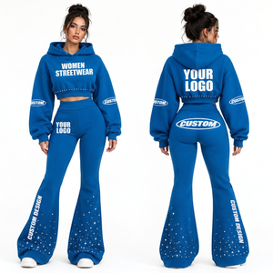 Conjunto Deportivo de Dos Piezas para Mujer, Estilo Hip Hop, con Estampado de Waffle, Sudadera con Capucha, Manga Larga, Corte Ajustado - Product Image 4