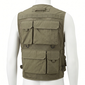 Chaleco Utilitario sin Cuello para Hombre, con Cierre, Multibolsillos, Tejido, Abrigo Cálido para Caza y Tiro al Aire Libre - Product Image 3