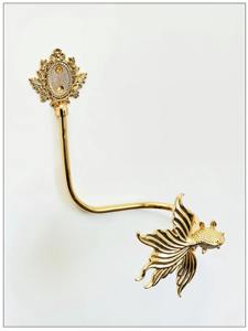 Sujetador de Cortina Decorativo con Forma de Pez Artístico, Acabado Dorado, Accesorio para Cortinas, Perfecto para Interiores de Hogares de Lujo, de la India - Product Image 5